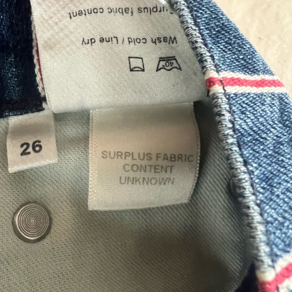 Reformation red striped denim mini skirt - Picture 8 of 9